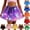 Purple, variant on POIUYTR Women's Light Up Layered Skirts Summer Sparkly Sequin Elastic Waist Mesh Mini Skirt Party Costume Skirts