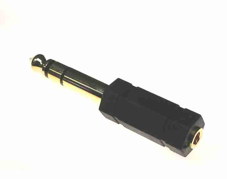 Black Indigo Banana 1.8 m 3.5 mm to 6.35 mm Stereo Audio Cable
