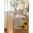 thumbnail image 5 of Table Runner 72 Inches Long for Kitchen Dining, Sunflowers Dresser Scarf Farmhouse, Dining Table Decorations for Wedding/Parties, Spring Farmhouse Flowers Dragonflies Retro 14 x 72 In, 5 of 8