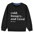 thumbnail image 5 of Elainilye Fashion Toddler Sweatshirt Middle Big Girls Boys Heart Print Long Sleeve Top Sweatshirt Sizes 2-10Y,Black, 5 of 5