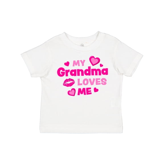 Inktastic My Grandma Loves Me with Hearts and Kiss Boys or Girls Toddler T-Shirt