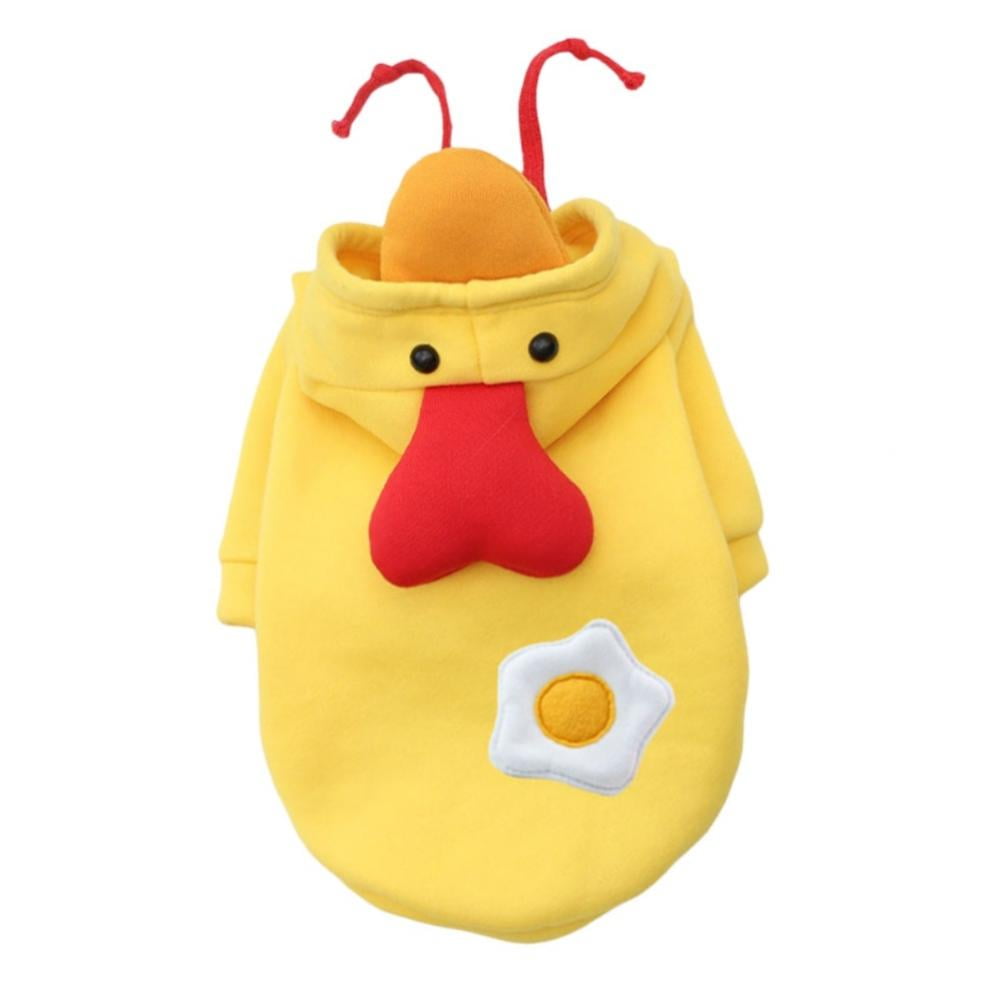 Deepwonder Warm Dog Winter Clothes Cute Duck Dog Coat Hoodies Fleece Pet Dogs Costume Jacket for