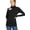 Black, variant on Womens Basic Long Sleeve Turtle Neck T-Shirt Top