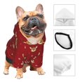 thumbnail image 3 of Fotbe Reindeer Faces Festive Red Sudadera con Estampado para Perros Pequeños – Suéter con Capucha para Mascotas, Tela Suave de Forro Polar con Bolsillo-X-Large, 3 of 7
