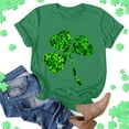 thumbnail image 5 of Baqcunre T Shirts for Women,Casual St. Patrick's Day Print Top Short Sleeve Round Neck T-shirt Top,St. Patrick's Day Shirts for Women Womens Tops,Graphic Tees for Women Green S-XXL, 5 of 7