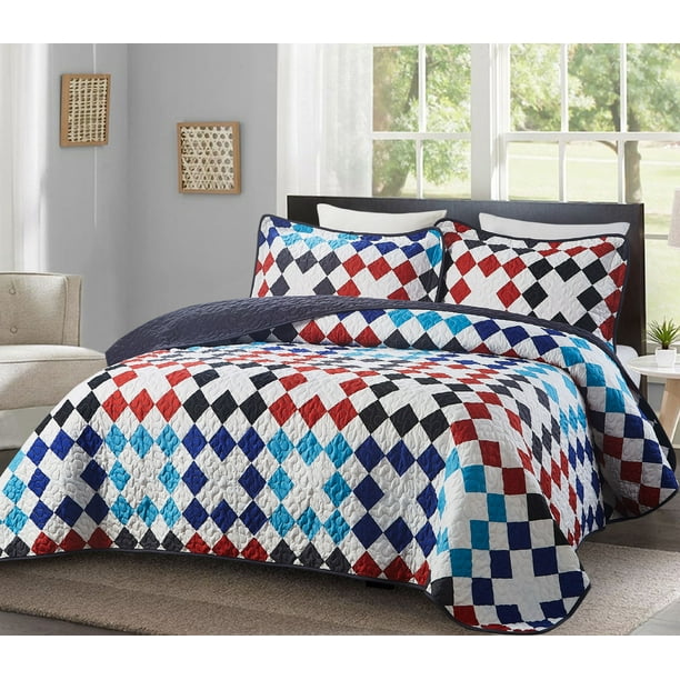 3 piece Oversized King Quilt Set Sophia