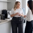 thumbnail image 3 of GRACE & GRANDEUR Women's Plus Size Denim Pants Wide Leg High Waist Washed Palazzo Trouser Casual Fashion Jeans with Pockets 4X Black, 3 of 8