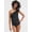 Black, variant on Ruffle Front One Shoulder Maternity Swimsuit UPF 50+