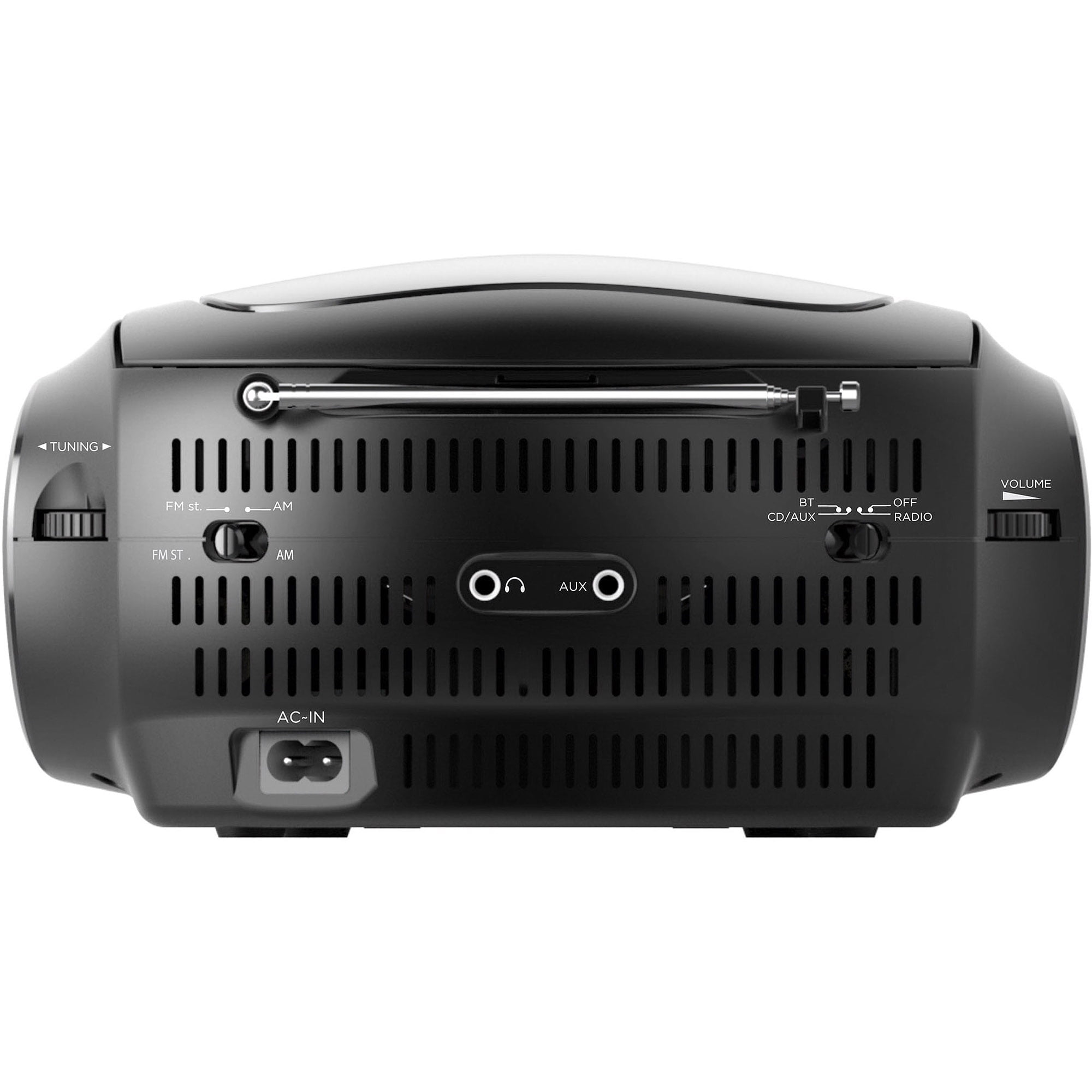 Ematic CD Boombox with AM/FM Radio, Bluetooth Audio and Speakerphone - Black