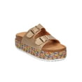 thumbnail image 1 of New Women Nature Breeze Gage-04 Metallic Rainbow Weaved Footbed Flatform Sandal, 1 of 6