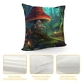 thumbnail image 4 of Autua Gnome and Mushrooms Graphic Decorative Throw Pillow Cover for Home Couch Living Room - Autumn Pillowcase 1PC 22x22in, 4 of 5
