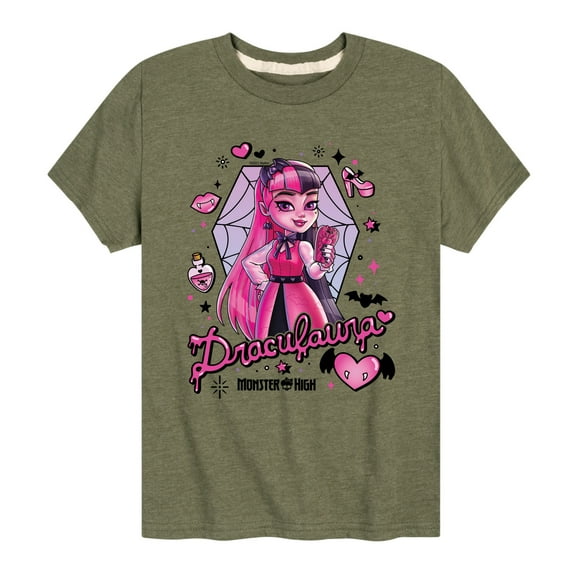 Monster High - Draculara - Toddler And Youth Short Sleeve Graphic T-Shirt