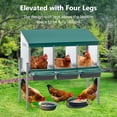 thumbnail image 3 of Leumius Nesting Boxes for Chickens,3-Hole Chicken Nesting Boxes,Chicken Laying Box with Lid Cover for Outdoor Chicken Coop Farm Yard,Green, 3 of 7