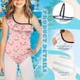 thumbnail image 6 of Uorisanigo Kids Swimsuits for Girls Cute Pig One Piece Swimwear Bathing Suit Size 13-14 Ruffle One Shoulder Beach Swimming Suit Pool Party, 6 of 7