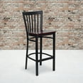 thumbnail image 2 of Flash Furniture HERCULES School House Back Barstools, Mahogany/Black (Set of 2), 2 of 8