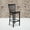 Mahogany Wood Seat/Black Metal Frame, variant on BizChair 2 Pk. Black School House Back Metal Restaurant Barstool - Burgundy Vinyl Seat