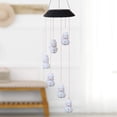 thumbnail image 3 of Solar Wind Chime Light, Epicgadget Solar Light Color Changing Outdoor Solar Garden Hanging Mobile Decorative Lights for Backyard Walkway Pathway Christmas Decoration Parties (Snowman), 3 of 4