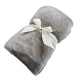 thumbnail image 2 of Flannel Throw Blanket 27.55x39.37in All-Season Polyester Pet Blanket for Sofa Car Travel Lightweight & Warm(Gray), 2 of 7