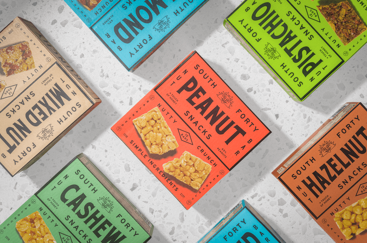 South 40 Snacks Crunchy Natural Protein Peanut Bars, 40g, 12 pack