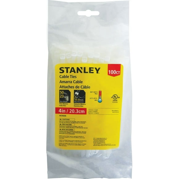 Stanley 200ct 4 In. Cable Ties