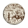 thumbnail image 2 of Gaeub Western Desert Cowboys2 14-17in Tire Cover, Spare Tire Cover, for Camper Caravan, Trailer, Car, Truck, SUV, Jeep - 14 inch, 2 of 9