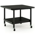thumbnail image 1 of Gymax Support d'Imprimante avec Rangement sous le Bureau Table d'Imprimante avec 4 Roues Noir, 1 of 10