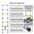thumbnail image 2 of EastVita 6.6FT Aluminum Telescoping Ladder Folding Collapsible Multi-Purpose Extension Ladder with Non-Slip Feet Portable for Home RV Loft Outdoor Work-Silver, 2 of 7