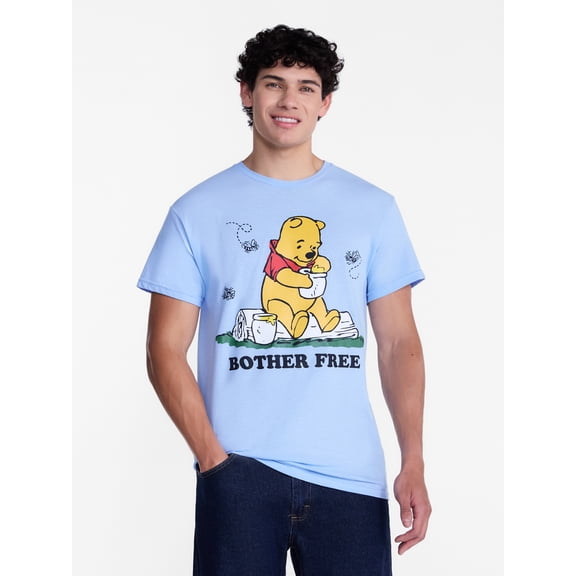 Winnie the Pooh Men's and Big Men's Bother Free Graphic Tee, Sizes S-3XL