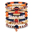 thumbnail image 2 of SmartBy Game Day Bracelets Stackable Sports Football Charm Bracelets Elasticated Football Themed Bracelets Set for Women Men Football Fans Boho Summer Beach Jewelry, 2 of 7