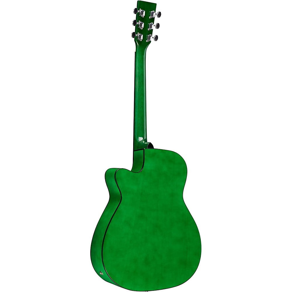 Rogue RA-090 Concert Cutaway Acoustic-Electric Guitar Green Blue Burst