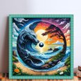thumbnail image 2 of Kit Punto Cruz Playa Impreso Hilo Algodón Ecológico Bordado 11CT 45x45cm, 2 of 9