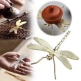 thumbnail image 2 of Sunxin Desktop Ornament the Tea Pet Is Made of Ceramic Or Purple Clay Materials Hand Carved and Meticulously Crafted to Showcase Its Unique Artistic Charm., 1X Dragonfly Ornament, 2 of 9
