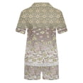 thumbnail image 4 of Qiopertar Liquidation à Moins de 5$ Blouse Décontractée Imprimée Col Rabattu Manches Courtes Mode Short Ensemble Pyjama Grandes Économies de Vacances!, 4 of 5