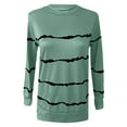 thumbnail image 4 of Pntutb Moda Mujer Camiseta de manga larga Verano Impresión Blusa suelta tops Pntutb Pntutb-3451, 4 of 6