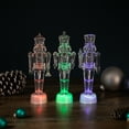 thumbnail image 2 of Northlight LED Lighted Icy Crystal Nutcracker Christmas Figures - 7.5" - Multicolor Lights -Set of 3, 2 of 5