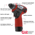 thumbnail image 4 of ACDelco ACDelco ARW1208-K10 G12 Series 12V Cordless Li-ion 1/4"Impact Driver, 3/8" Ratchet Wrench & 2-Speed Drill Driver Combo Tool Kit with 2 Batteries, 4 of 8