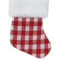 thumbnail image 4 of Northlight 7" Red and White Buffalo Plaid Mini Christmas Stocking with Faux Fur Cuff, 4 of 6