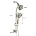 thumbnail image 6 of PROOX Drill-Free Rain Shower Handheld Showerhead Combo with Stainless Steel Slide Bar, 6 of 7