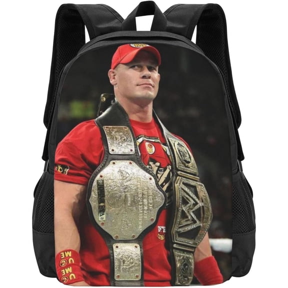 Wrestler John Cena Backpack Casual Large Capacity Laptop Schoolbag Wrestling Fans Birthday Gift