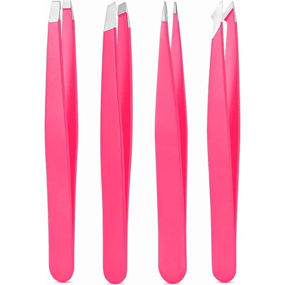 Tweezers Set, High Precision Stainless Steel Eyebrow Tweezers for Facial Hair, Inward Growing Hair and Splinter Remover Kit, Suitable for Women and Me