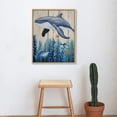 thumbnail image 4 of Nawypu  Beach Ocean Whale Canvas Wall Art Prints, Summer Whale Vintage Paintings Prints, Artwork for Sea Life Theme Decor Bathroom Bedroom Living Room Sea House Home Decorations, 4 of 4