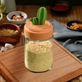 thumbnail image 5 of PPgejGEK Cactus Shape Glass Spice Jar, Transparent Sealed Seasoning Container with Large Opening, Kitchen Pantry Organizer for Salt Pepper Herbs, 5 of 6