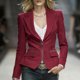 thumbnail image 2 of Blazers para las Mujeres Negocios Casual Manga Larga Solapa Cremallera Slim Fit Blazer de Trabajo, Chaqueta de Oficina Blazers de Negocios de las Mujeres, 2 of 9