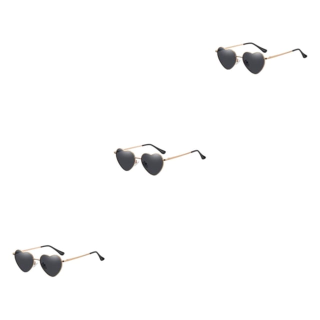 Gafas de sol Sonducket en forma de corazón montura de metal dorado lentes Tac protección solar elegante