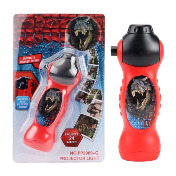 YOPTOP Kids Cartoon Torch Projector Flashlight Story Educational Learning Bedtime Night Light Gift for Children,Dinosaur