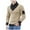 Khaki, variant on Fesfesfes Sweater for Men Casual Button Long Sleeve Casual Solid Turtleneck Sweater Blouse Under $10