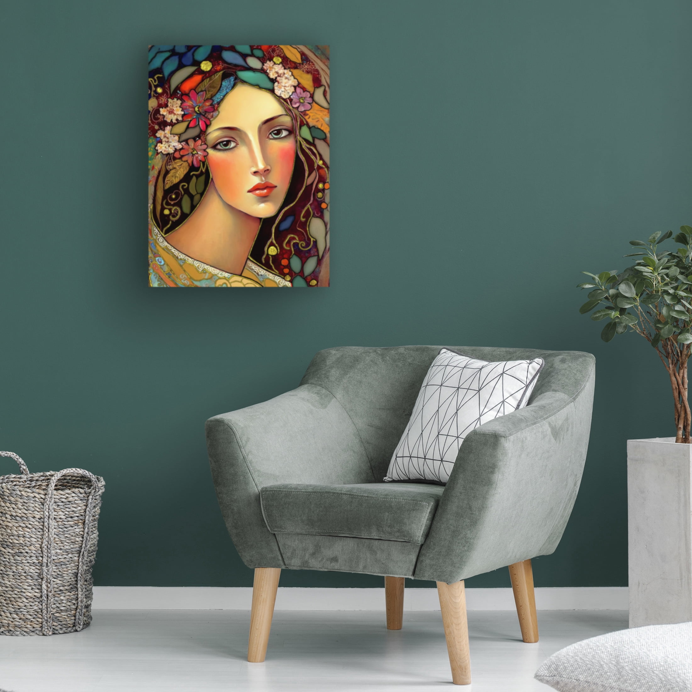 Canvas Wall Art - RomantzArt 'Renaissance Romance Adriana' Wall Art for Living Room, Bedroom, or Office Décor by Trademark Fine Art - 35 x 47 Inches