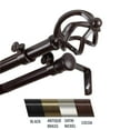 thumbnail image 1 of Central Design  Giro 0.81 in. Double Curtain Rod, 48-84 in. - Cocoa, 1 of 1