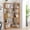 64.56" H Dark Oak Bookshelf, variant on 64.56" H 5-Tier Small Bookshelf with Solid Base,Minimalist Style,Open Storage Bookshelf,Suitable for Living Room,Office,Light Gray