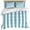Blue, variant on Pink Striped Duvet Cover Set, Modern Farmhouse Pink White Stripes Soft Duvet Cover California King Bedding Set 4 Pieces, 1 Quiltcover and 2 Pillowcases with Zipper, 1 Bed Sheet for All Seasons
